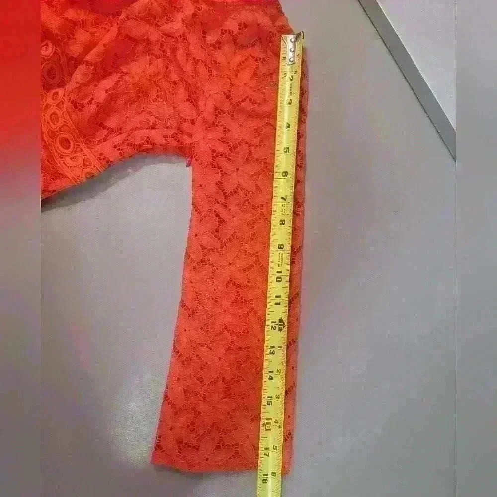 Laundry by Shelli Segal Size 4 Orange Lace Overlay Dress - Picture 13 of 16